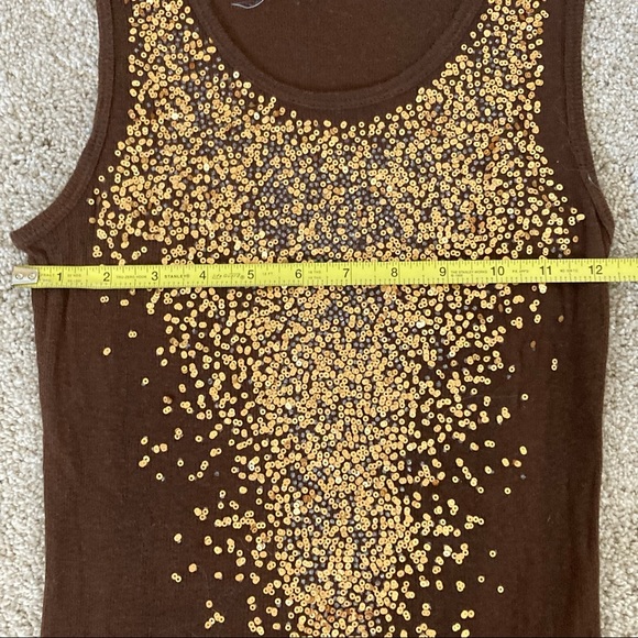 Brown sequin Fang Glam y2k tank top - Picture 7 of 7